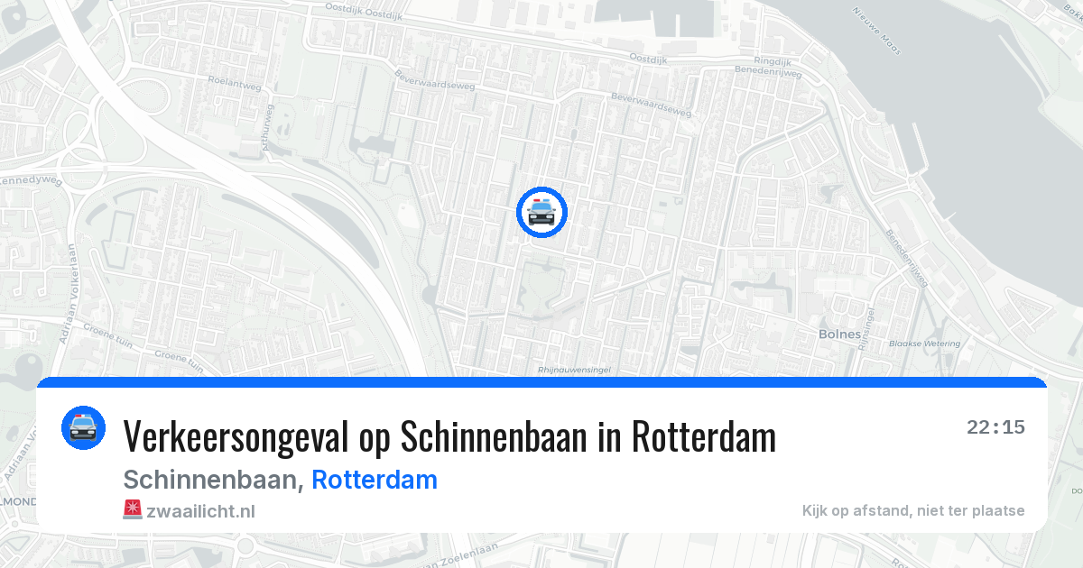 Verkeersongeval op Schinnenbaan in Rotterdam — 19 jun 2026