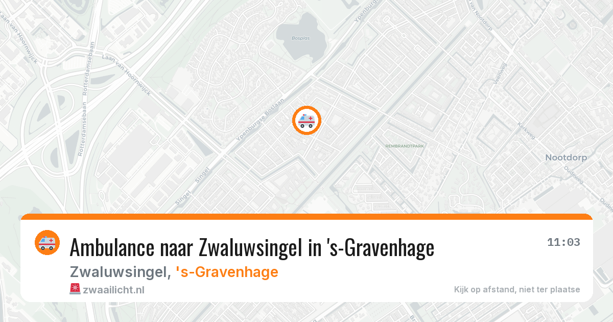 Ambulance naar Zwaluwsingel in 's-Gravenhage — 30 jun 2026