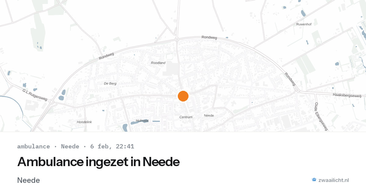 Ambulance ingezet in Neede — 6 feb 2026