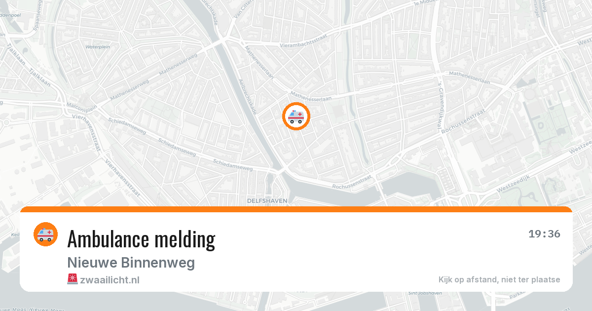 Ambulance naar Nieuwe Binnenweg in 3023ER — 26 apr 2026