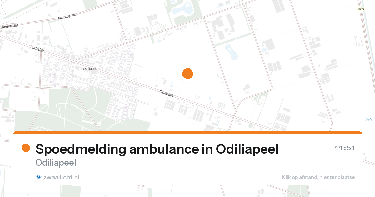 Spoedmelding ambulance in Odiliapeel — 15 aug 2026