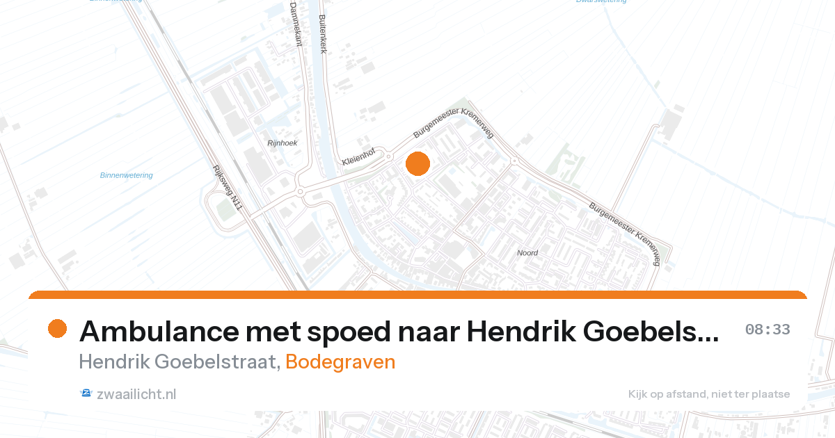 Ambulance met spoed naar Hendrik Goebelstraat in Bodegraven — 19 jan 2026