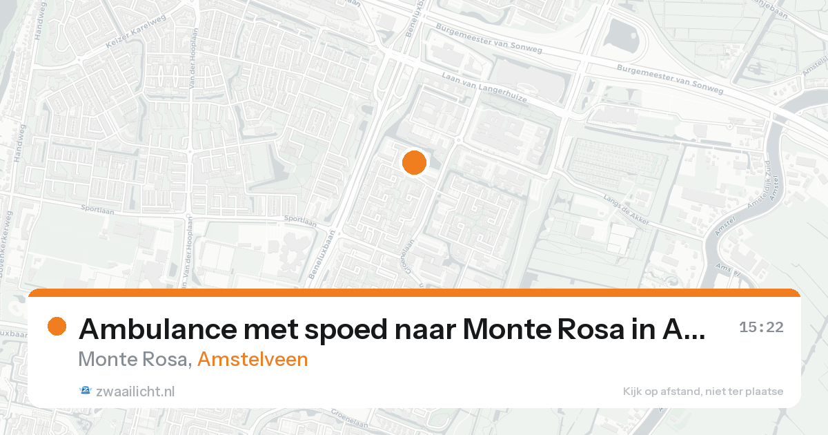 Ambulance met spoed naar Monte Rosa in Amstelveen — 7 feb 2026