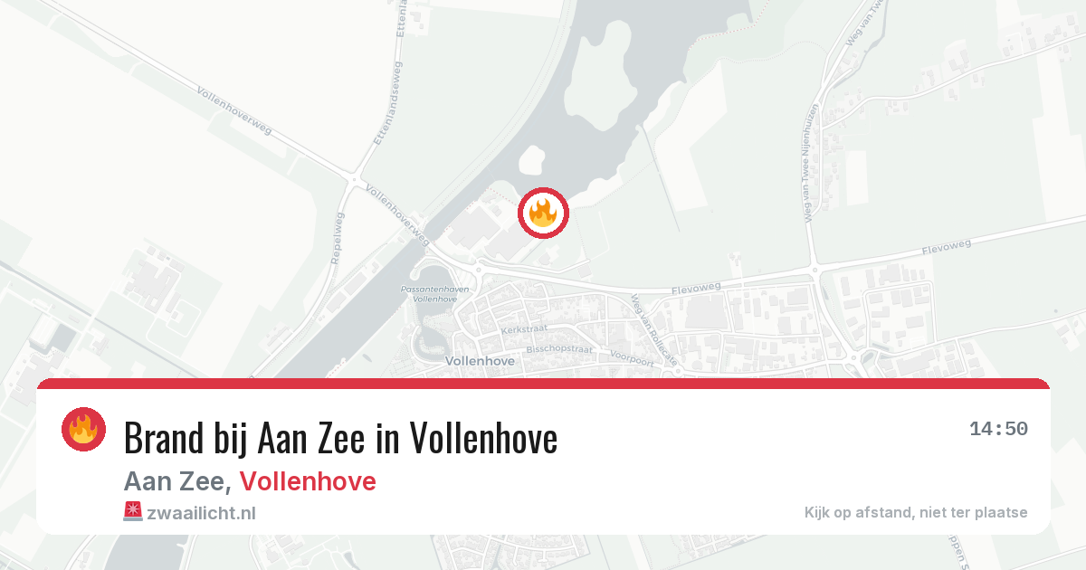 Brand bij Aan Zee in Vollenhove — 6 aug 2026