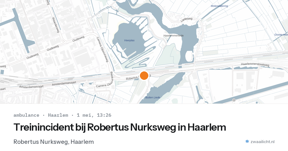 Treinincident bij Robertus Nurksweg in Haarlem — 1 mei 2026