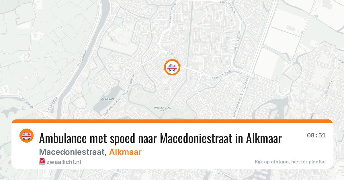 Ambulance met spoed naar Macedoniestraat in Alkmaar — 6 jul 2026