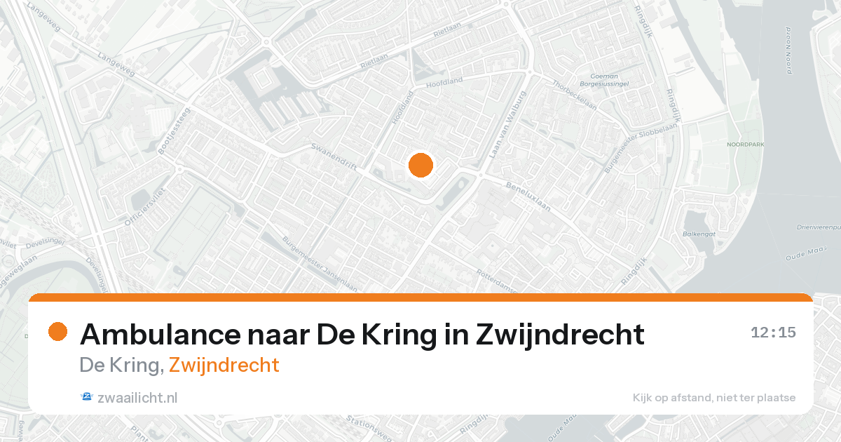 Ambulance naar De Kring in Zwijndrecht — 25 aug 2026