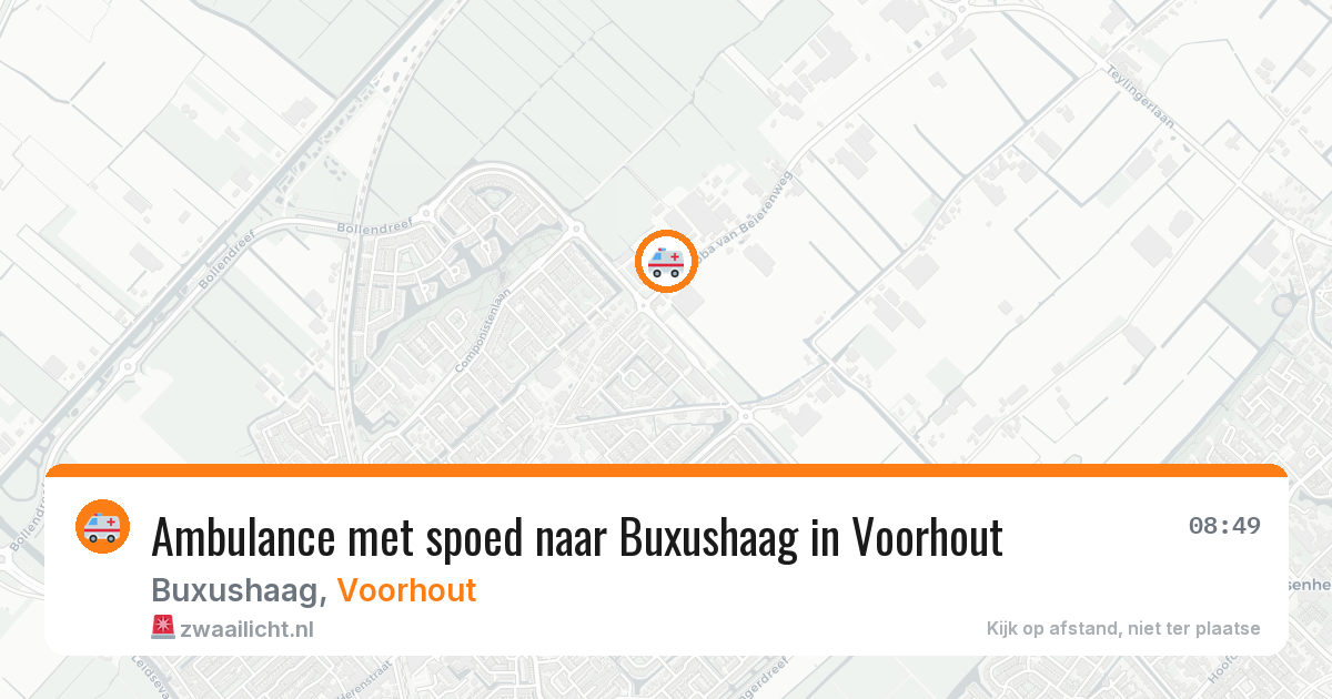 Ambulance met spoed naar Buxushaag in Voorhout — 30 mei 2026