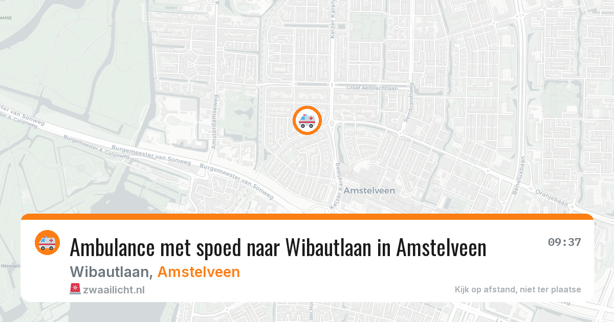 Ambulance met spoed naar Wibautlaan in Amstelveen — 27 mei 2026