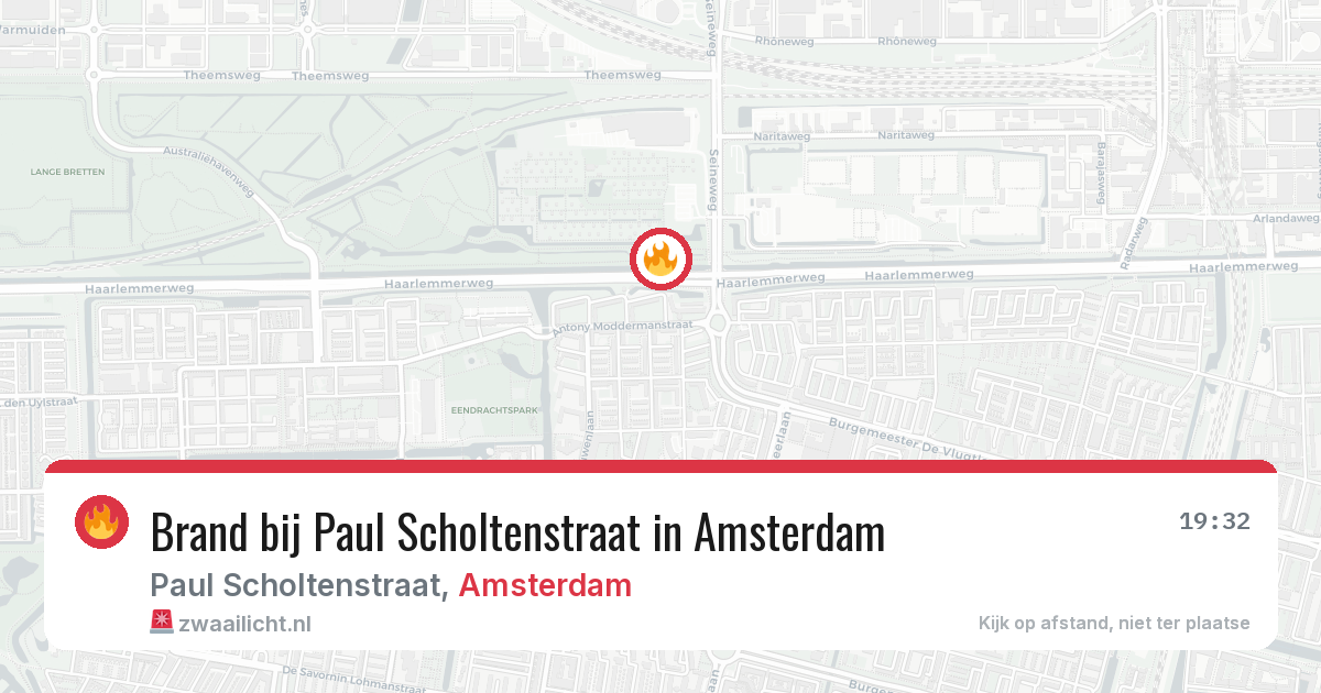 Brand bij Paul Scholtenstraat in Amsterdam — 26 mei 2026
