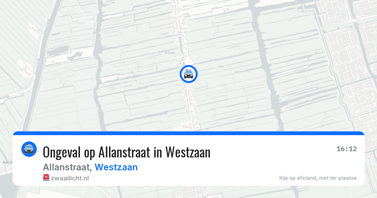 Ongeval op Allanstraat in Westzaan — 2 jun 2026