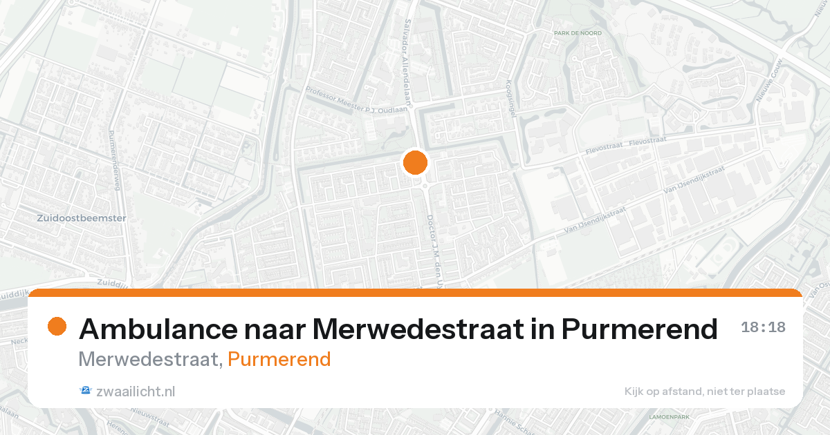Ambulance naar Merwedestraat in Purmerend — 30 mrt 2026