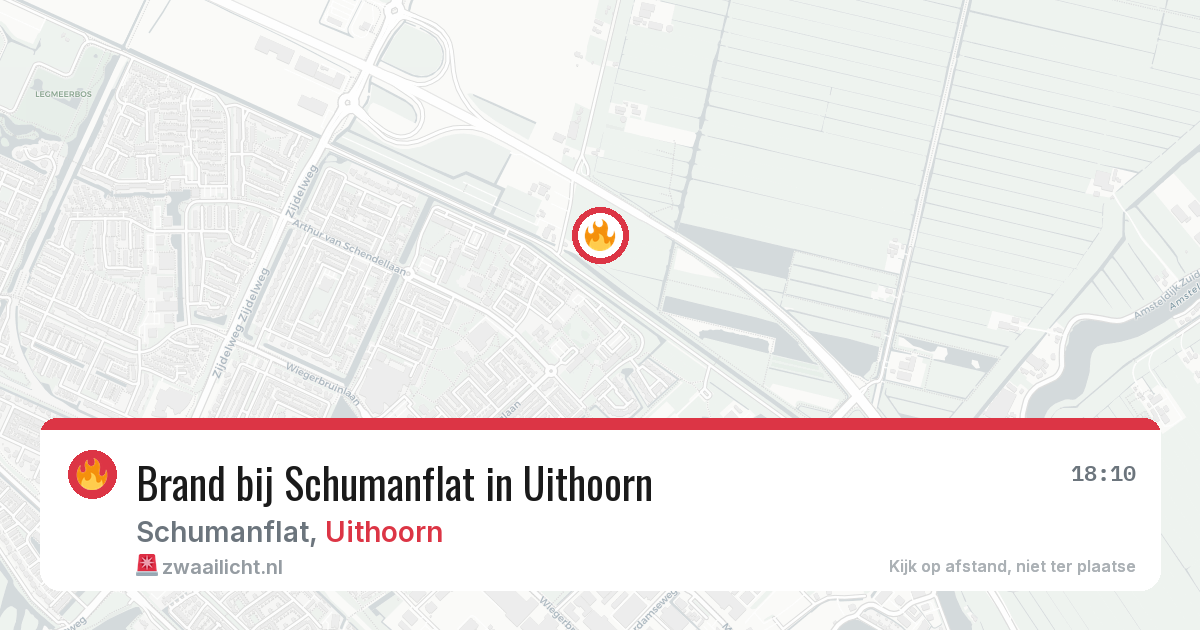 Brand bij Schumanflat in Uithoorn — 4 aug 2026