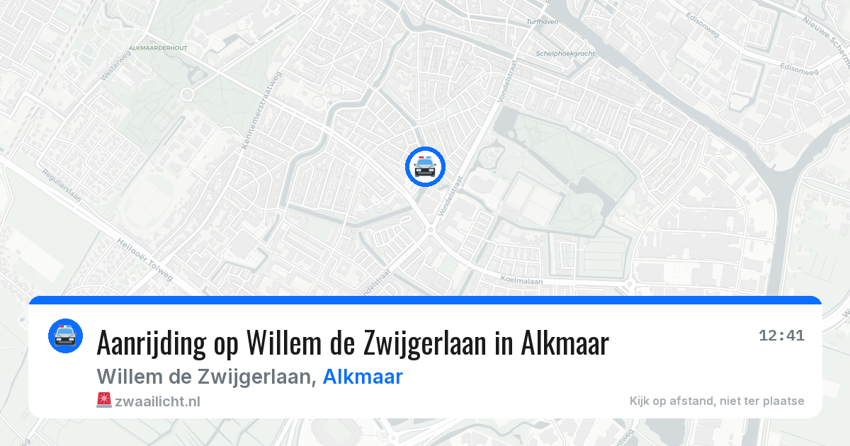 Aanrijding op Willem de Zwijgerlaan in Alkmaar — 9 apr 2026