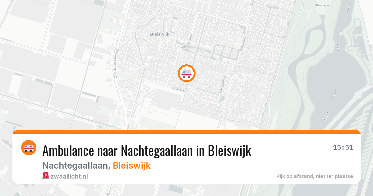 Ambulance naar Nachtegaallaan in Bleiswijk — 20 jun 2026