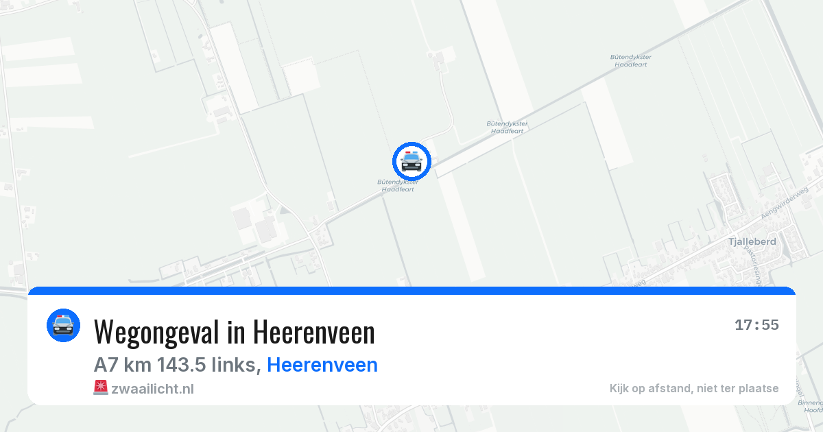 Wegongeval in Heerenveen — 8 aug 2026