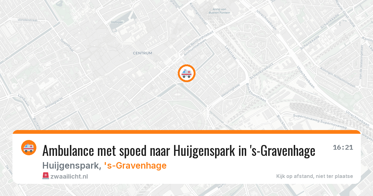 Ambulance met spoed naar Huijgenspark in 's-Gravenhage — 19 jan 2026