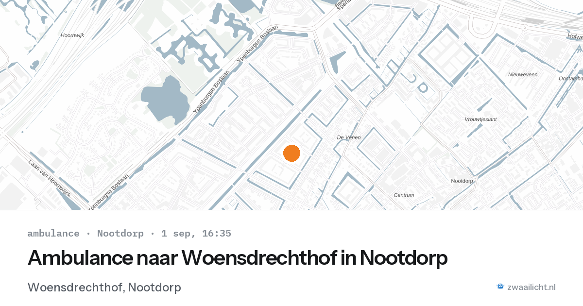 Ambulance naar Woensdrechthof in Nootdorp — 1 sep 2026