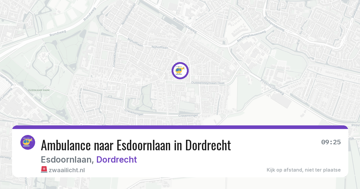Ambulance naar Esdoornlaan in Dordrecht — 8 jul 2026