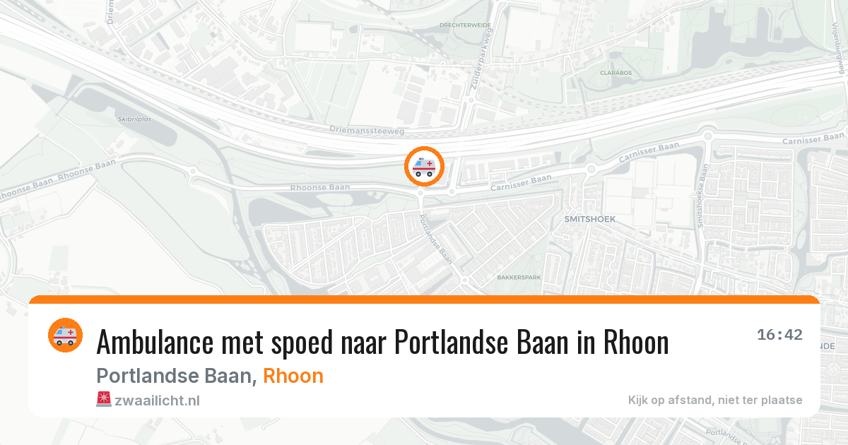 Ambulance met spoed naar Portlandse Baan in Rhoon — 3 jul 2026