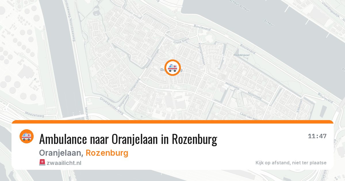 Ambulance naar Oranjelaan in Rozenburg — 30 jun 2026