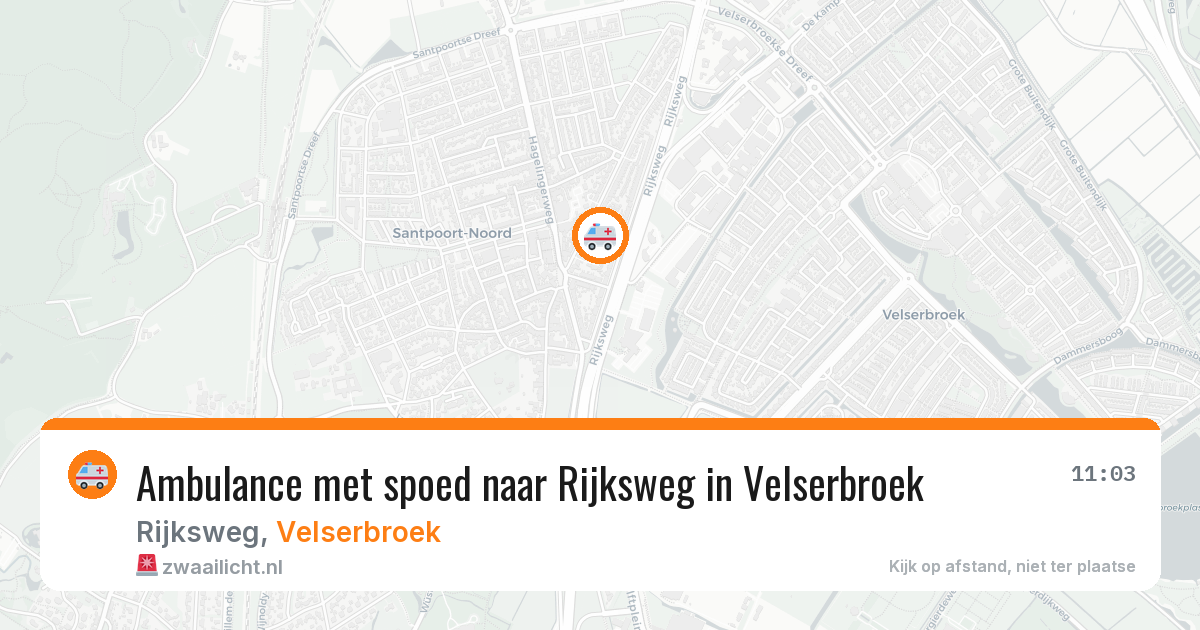 Ambulance met spoed naar Rijksweg in Velserbroek — 12 feb 2026