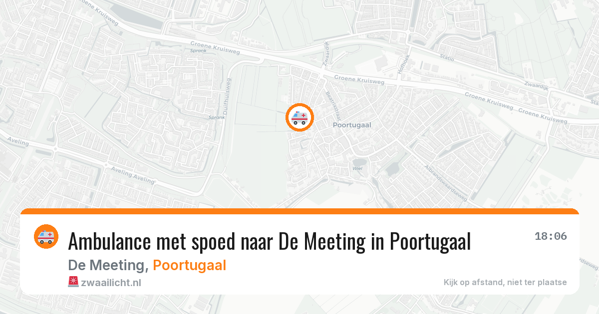 Ambulance met spoed naar De Meeting in Poortugaal — 27 jun 2026