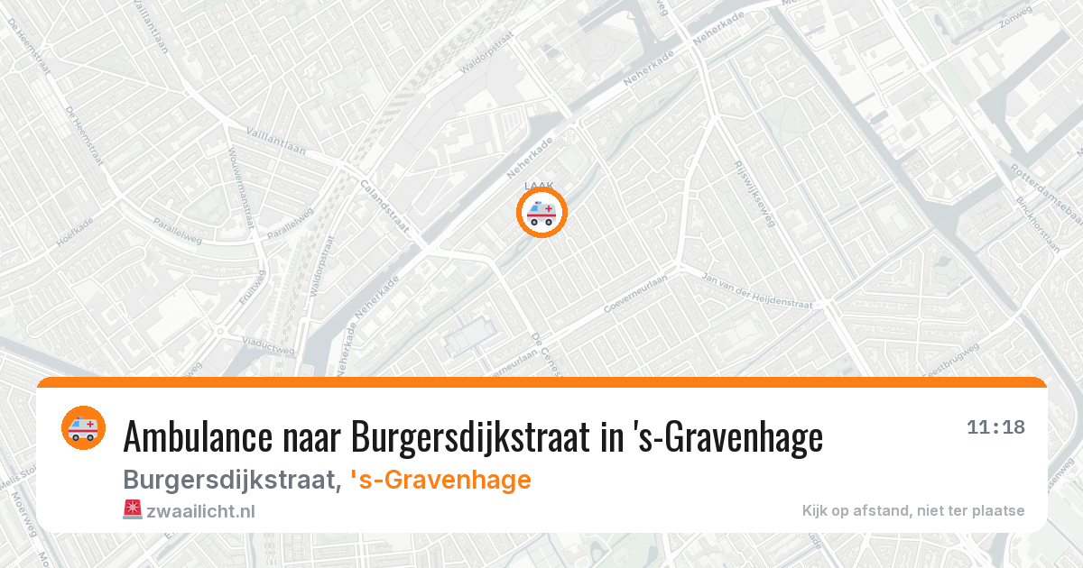 Ambulance naar Burgersdijkstraat in 's-Gravenhage — 10 apr 2026