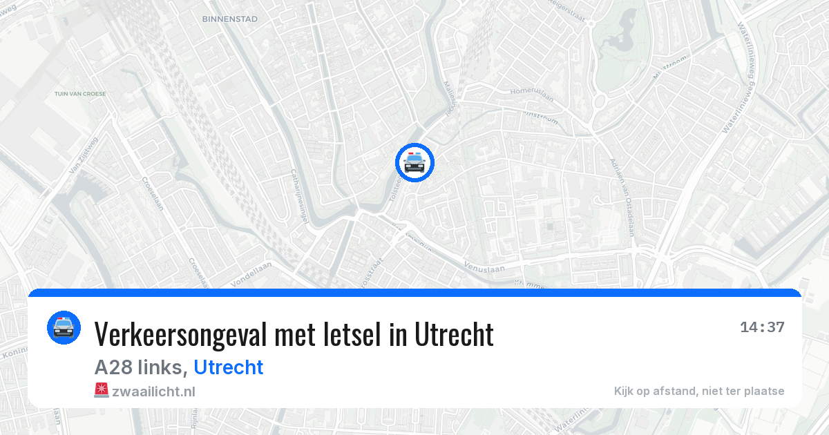Verkeersongeval met letsel in Utrecht — 25 mei 2026