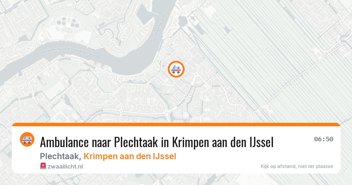 Ambulance naar Plechtaak in Krimpen aan den IJssel — 28 jul 2026