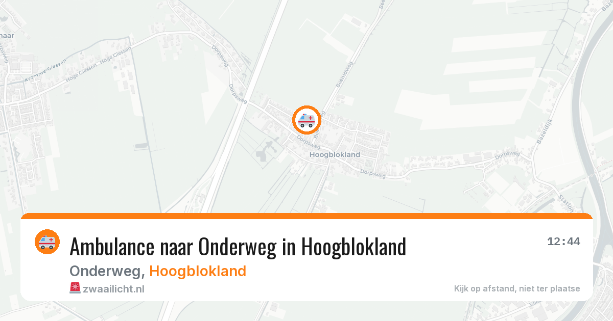 Ambulance naar Onderweg in Hoogblokland — 11 jun 2026