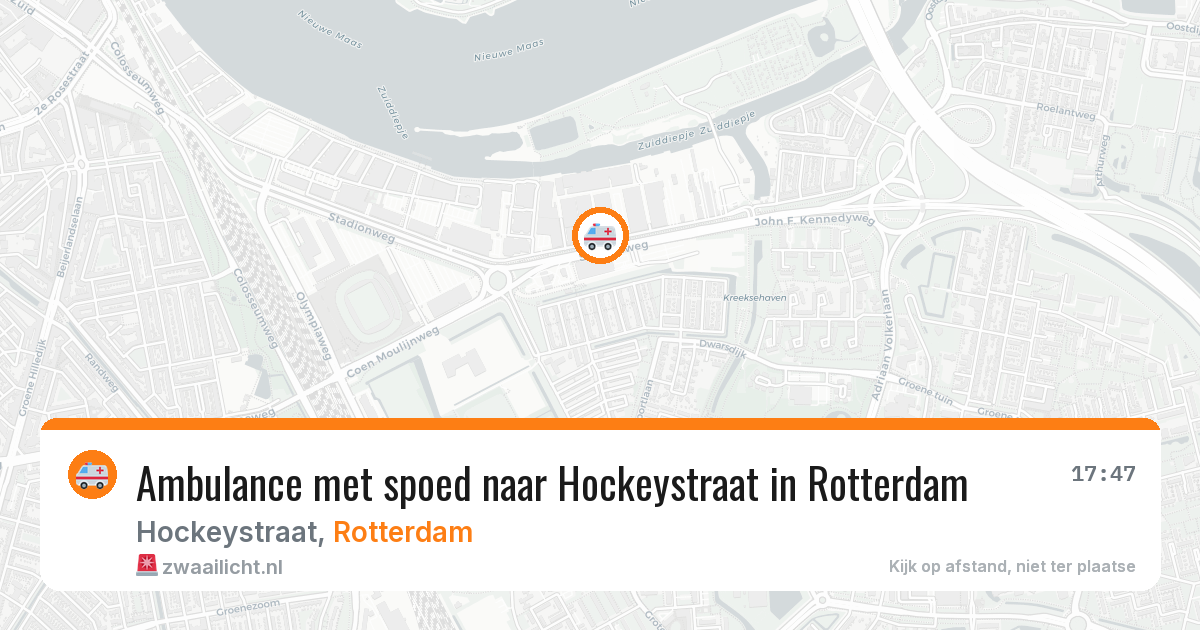 Ambulance met spoed naar Hockeystraat in Rotterdam — 1 jul 2026