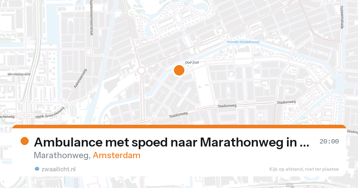 Ambulance met spoed naar Marathonweg in Amsterdam — 22 jun 2026