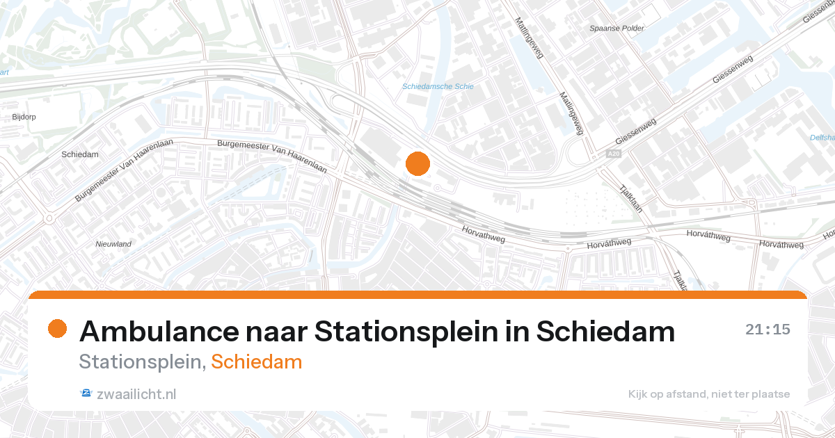 Ambulance naar Stationsplein in Schiedam — 26 aug 2026