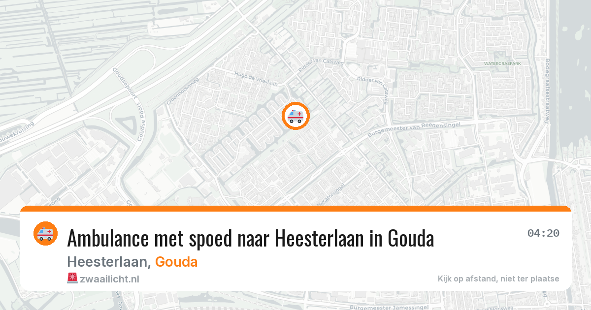 Ambulance met spoed naar Heesterlaan in Gouda — 29 jun 2026