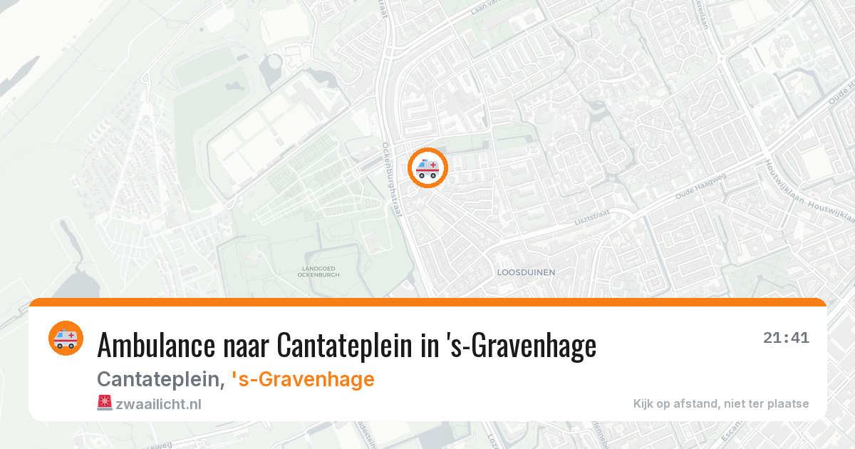 Ambulance naar Cantateplein in 's-Gravenhage — 15 mrt 2026