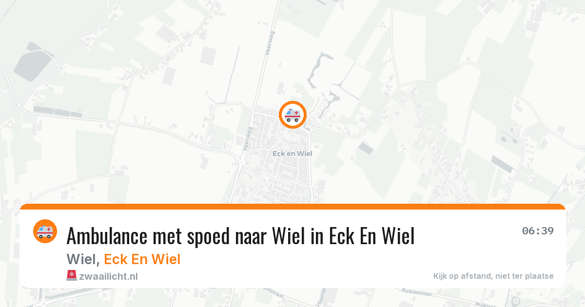 Ambulance met spoed naar Wiel in Eck En Wiel — 18 feb 2026