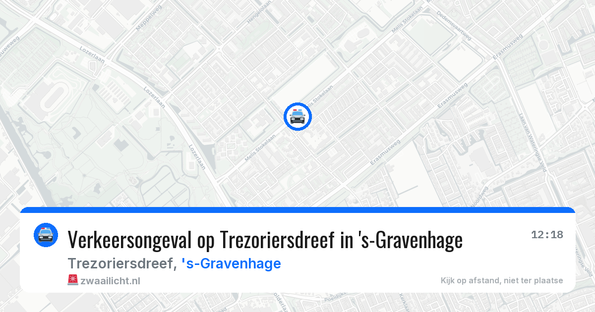 Verkeersongeval op Trezoriersdreef in 's-Gravenhage — 22 apr 2026