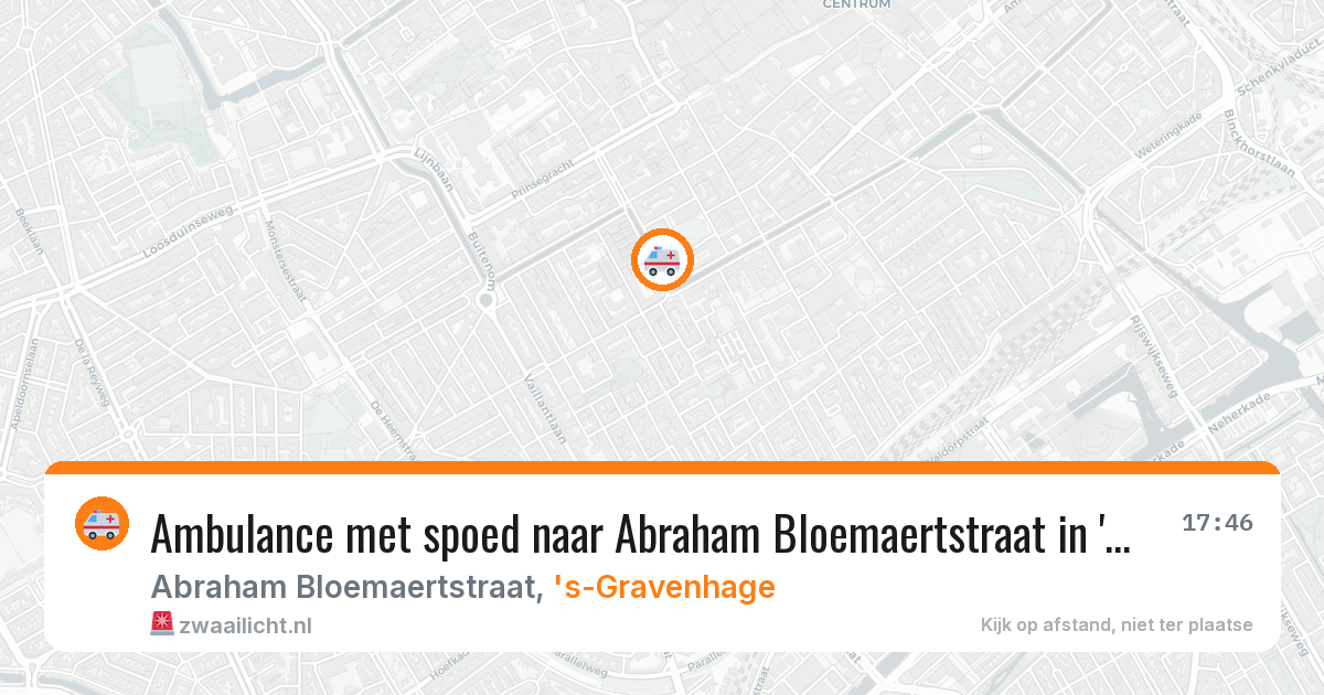 Ambulance met spoed naar Abraham Bloemaertstraat in 's-Gravenhage — 4 mei 2026