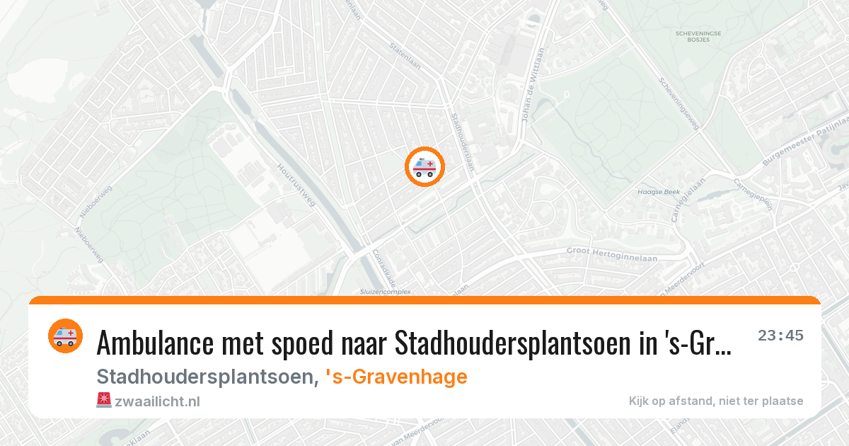 Ambulance met spoed naar Stadhoudersplantsoen in 's-Gravenhage — 27 mei 2026