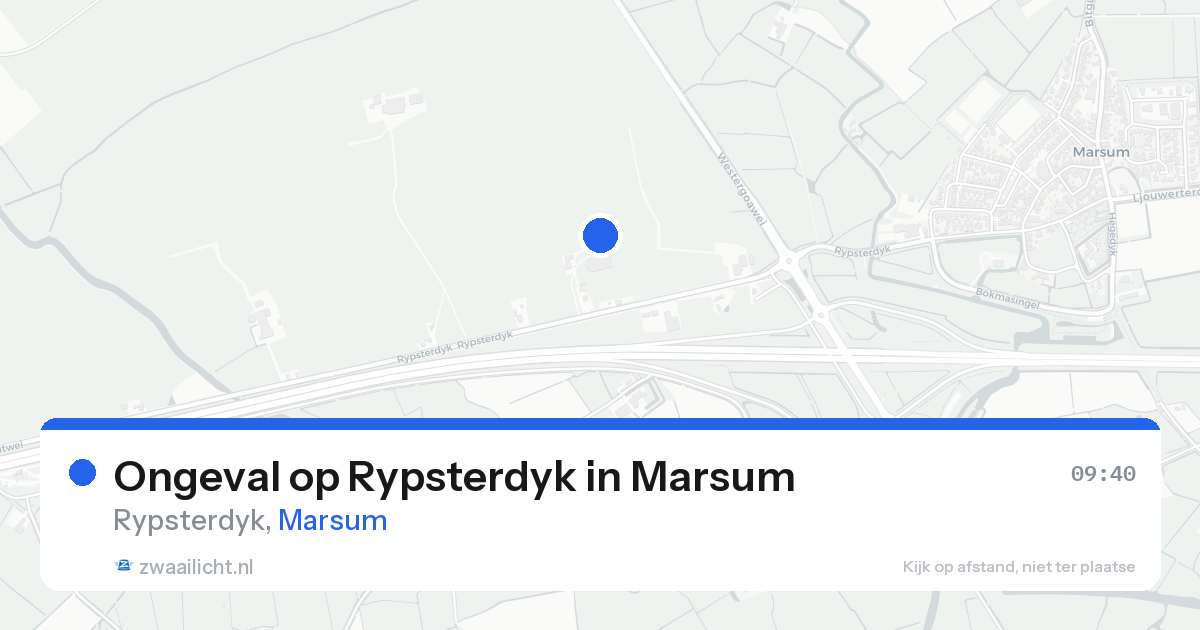Ongeval op Rypsterdyk in Marsum — 23 aug 2026