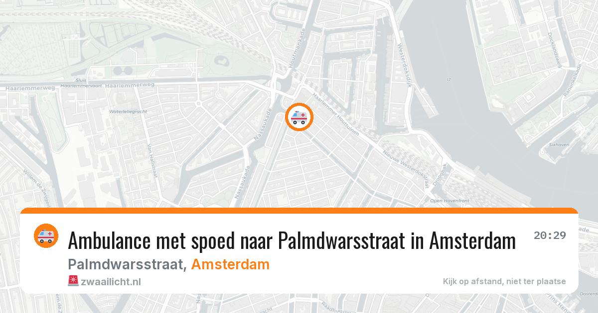Ambulance met spoed naar Palmdwarsstraat in Amsterdam — 4 aug 2026