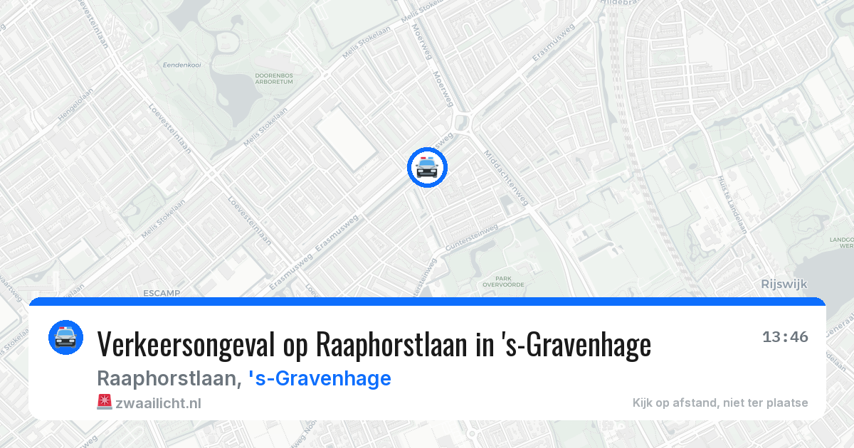 Verkeersongeval op Raaphorstlaan in 's-Gravenhage — 23 mei 2026