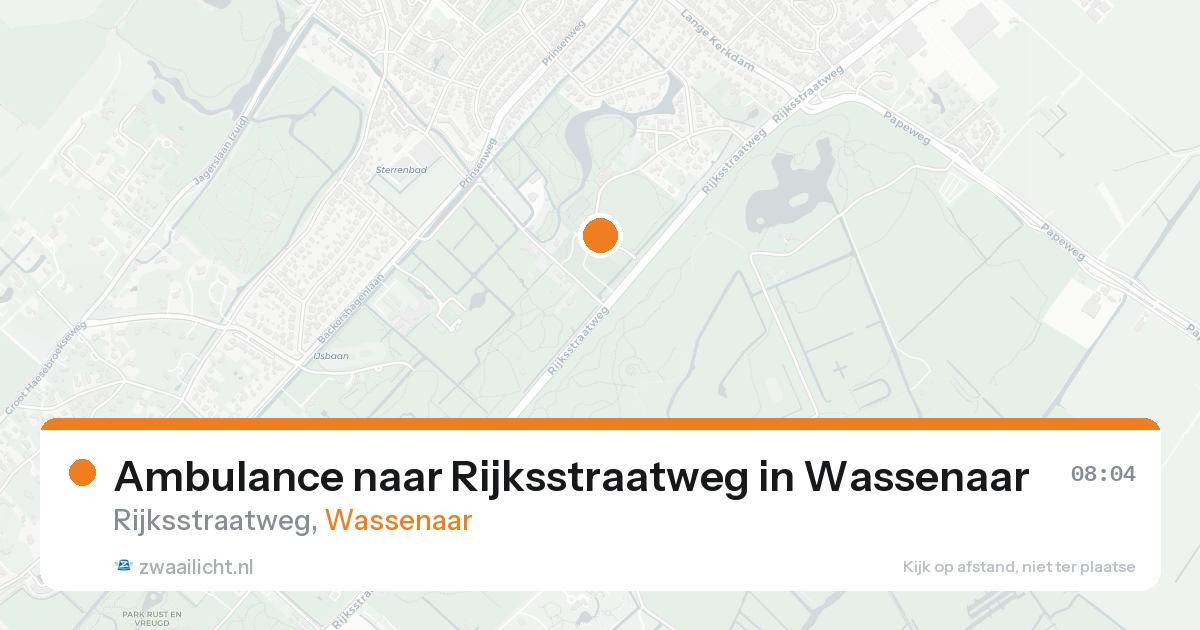Ambulance naar Rijksstraatweg in Wassenaar — 25 aug 2026