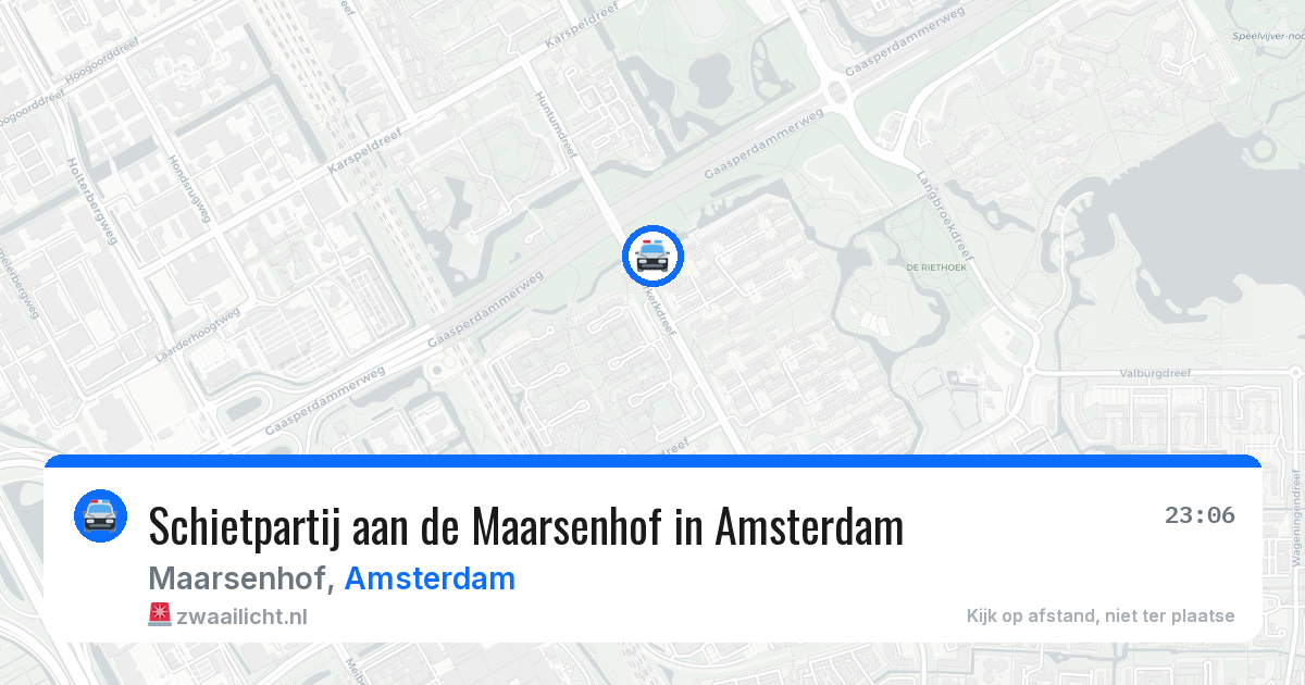Schietpartij aan de Maarsenhof in Amsterdam — 25 mrt 2026