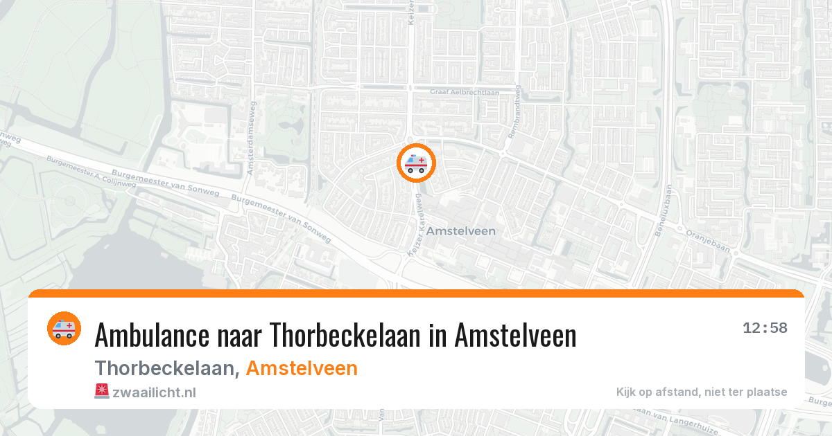 Ambulance naar Thorbeckelaan in Amstelveen — 7 apr 2026