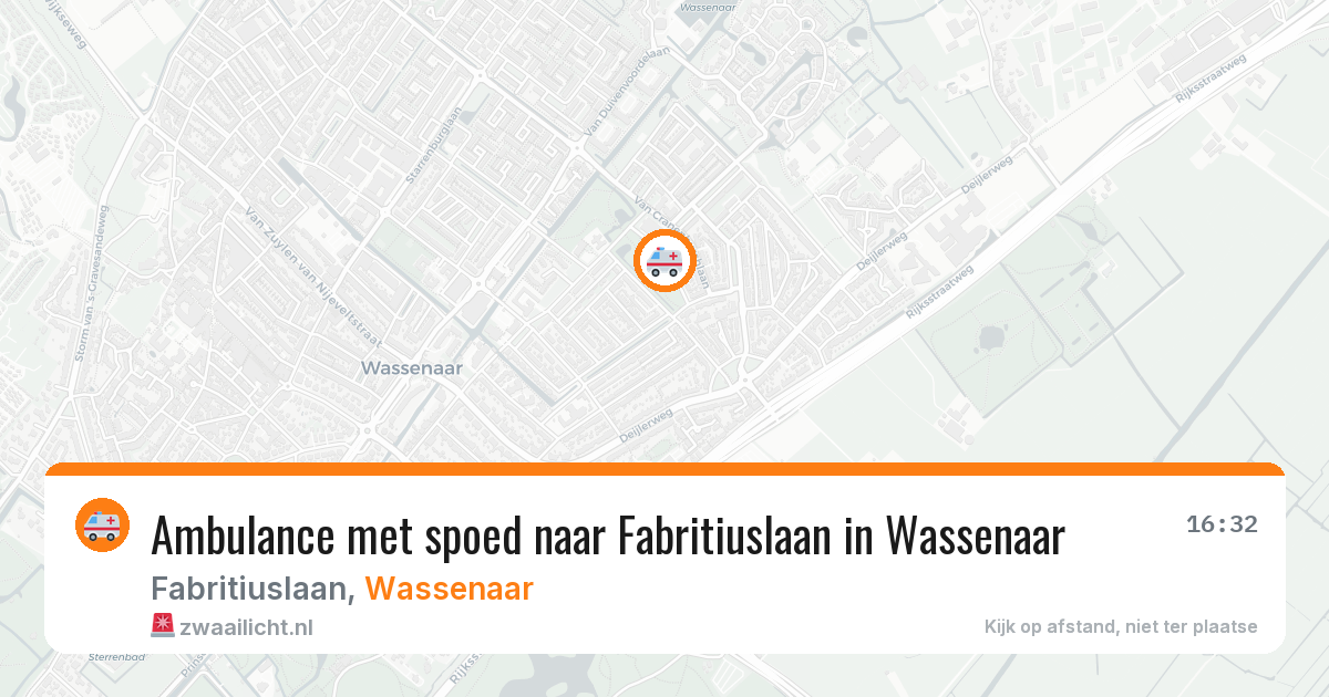 Ambulance met spoed naar Fabritiuslaan in Wassenaar — 16 mrt 2026