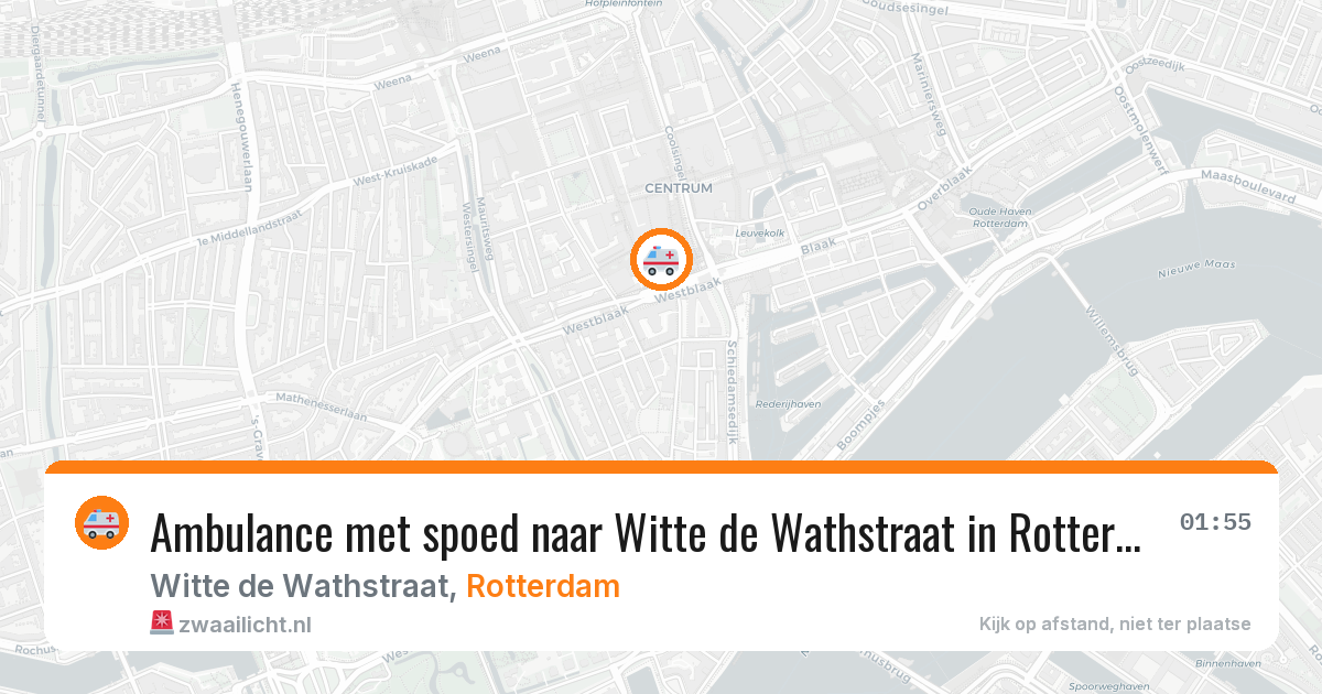 Ambulance met spoed naar Witte de Wathstraat in Rotterdam — 27 jun 2026
