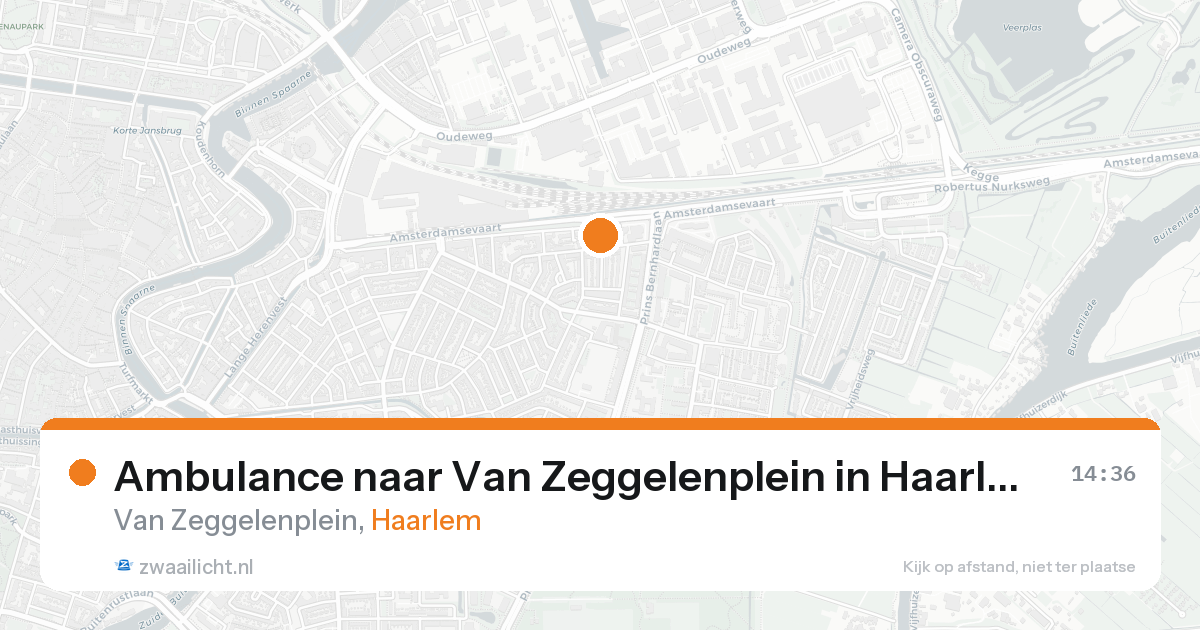 Ambulance naar Van Zeggelenplein in Haarlem — 21 aug 2026