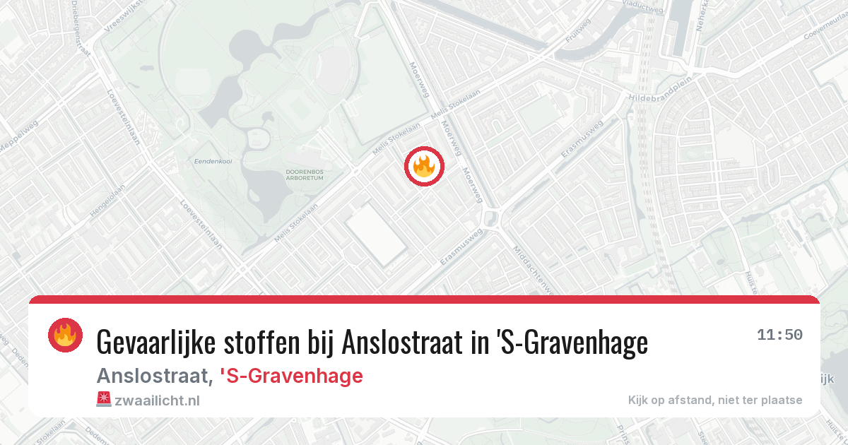 Gevaarlijke stoffen bij Anslostraat in 'S-Gravenhage — 15 apr 2026